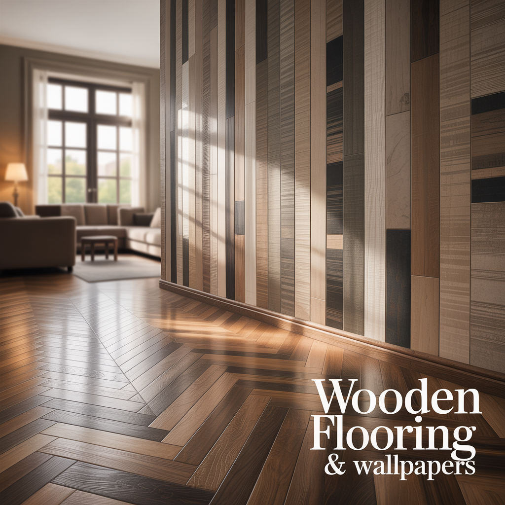 Wooden Flooring and Wallpaper by Shyam
